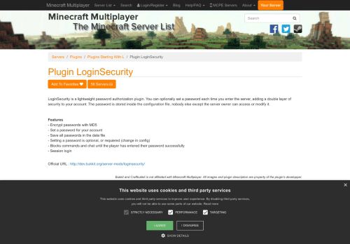
                            3. Minecraft servers using LoginSecurity plugin