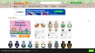 
                            3. Minecraft Skins - The Skindex