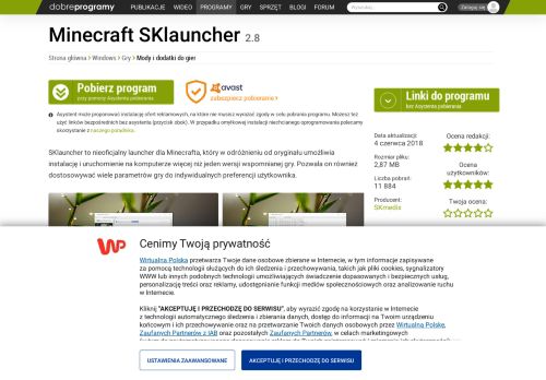 
                            6. Minecraft SKlauncher 2.8 - dobreprogramy