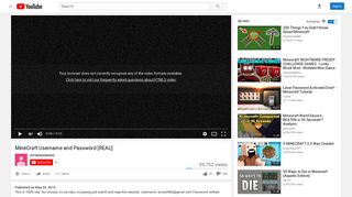 
                            9. MineCraft Username and Password [REAL] - YouTube