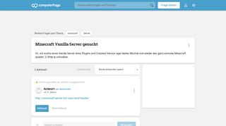 
                            12. Minecraft Vanilla Server gesucht Hi , ich suche einen Vanilla ...