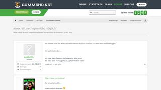 
                            5. Minecraft.net login nicht möglich? | GommeHD.net