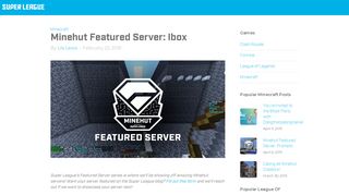 
                            11. Minehut Featured Server: ibox - Super League Gaming