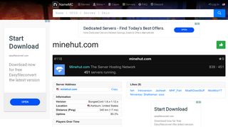 
                            7. minehut.com - Minecraft Server | NameMC