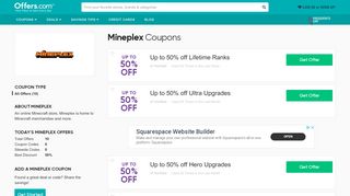 
                            8. Mineplex Coupons & Promo Codes 2019: Up to 50% off - Offers.com
