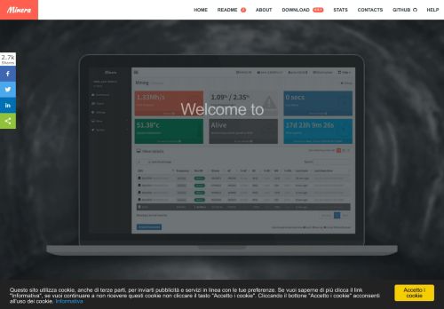 
                            10. Minera - Web dashboard and monitor system for bitcoin ...