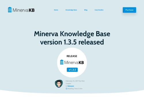 
                            2. Minerva Knowledge Base version 1.3.5 released | Minerva KB
