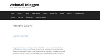 
                            6. Minerva UGent | Webmail Inloggen