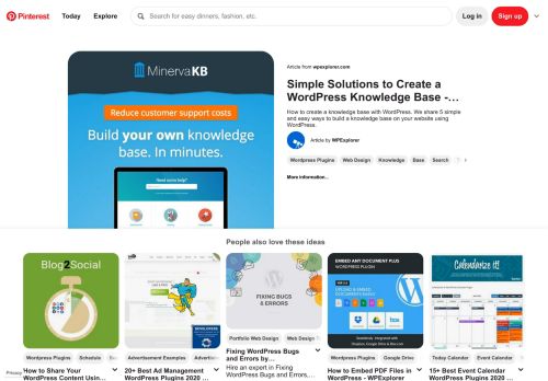 
                            7. MinervaKB Knowledge Base for WordPress with Analytics - Pinterest