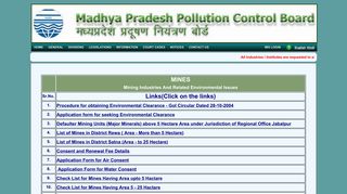 
                            6. Mines - MP Pollution Control Board ,Bhopal