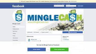 
                            3. Mingle Cash - Inicio | Facebook