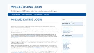 
                            9. mingle2 dating login