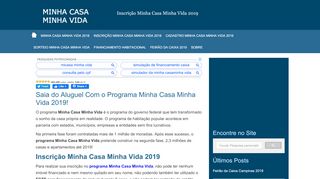 
                            7. → Minha Casa Minha Vida 2018: Inscrição 2018 E 2019【CLIQUE AQUI】