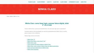 
                            11. Minha Claro: acesse sua fatura e obtenha 2ª via Claro online