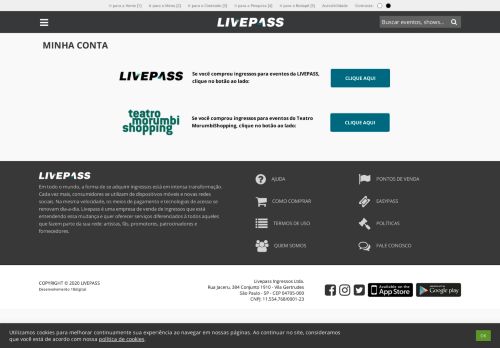 
                            5. MINHA CONTA | Livepass