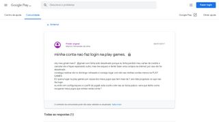 
                            5. minha conta nao faz login na play games. - Google Product Forums