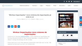 
                            10. Minhas Importações o novo sistema de importação dos Correios