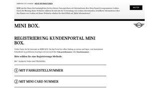 
                            3. MINI BOX Kunden – Registrieren