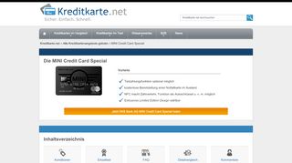 
                            4. MINI Credit Card Special im Test - Kreditkarte.net