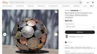 
                            11. Mini mixed world coin ball 8.5 cm Coin sphere Metal | Etsy