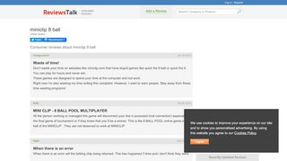 
                            10. miniclip 8 ball Complaints, Reviews, & Information - Reviews Talk