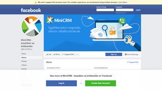 
                            11. MiniCRM - kezedben az értékesítés - About | Facebook