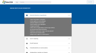 
                            4. MiniCRM súgó és online dokumentáció - Office 365 integráció