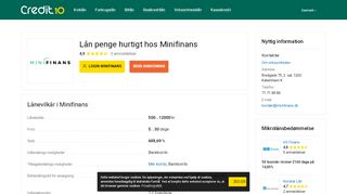 
                            5. Minifinans Login ® Lån fra 500 kr op til 12000 kr ᐈ Min konto | Credit ...