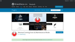 
                            1. Minimal Coming Soon & Maintenance Mode | WordPress.org