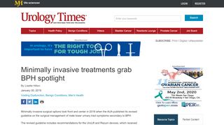 
                            13. Minimally invasive treatments grab BPH spotlight | Urology Times