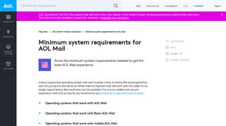 
                            9. Minimum system requirements for AOL Mail - AOL Help