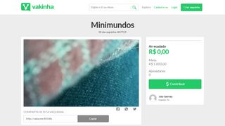 
                            9. Minimundos - Vaquinhas online | Vakinha.com.br