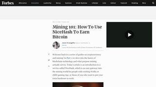 
                            13. Mining 101: How To Use NiceHash To Earn Bitcoin - Forbes