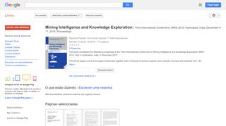 
                            13. Mining Intelligence and Knowledge Exploration: Third International ...