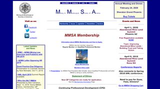 
                            10. Mining & Metallurgical Society of America - www.mmsa.net