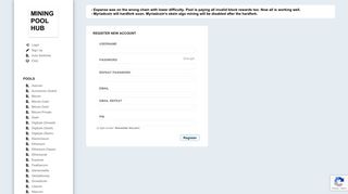 
                            9. Mining Pool Hub I Register