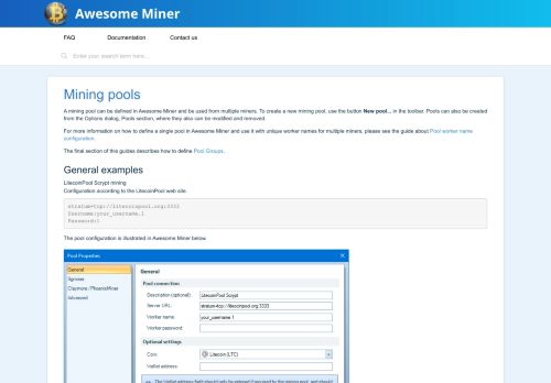 
                            12. Mining pools : Awesome Miner