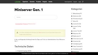 
                            5. Miniserver - Loxone Dokumentation