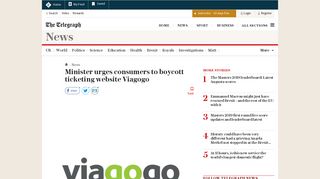 
                            11. Minister urges consumers to boycott ticketing website Viagogo