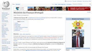 
                            6. Ministério das Finanças (Portugal) – Wikipédia, a enciclopédia livre