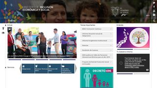 
                            2. Ministerio de Inclusión Económica y Social – Ejecutar programas y ...