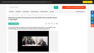 
                            5. Ministerpräsident Kretschmann bei der BÜROTEX metadok GmbH in ...