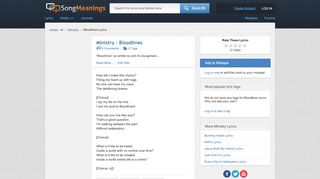 
                            10. Ministry - Bloodlines Lyrics | SongMeanings