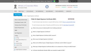 
                            8. Ministry Of Corporate Affairs - Digital Signature Certificate