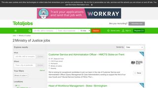 
                            8. Ministry of Justice Jobs, Vacancies & Careers - totaljobs