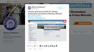 
                            3. Ministry of Railways on Twitter: 