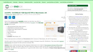 
                            7. miniVPS – £4.45/Month 1GB OpenVZ VPS in Manchester, UK – Low ...