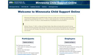 
                            4. Minnesota Child Support Online - Welcome to Minnesota Child ...