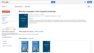 
                            13. Minority Languages in the Linguistic Landscape