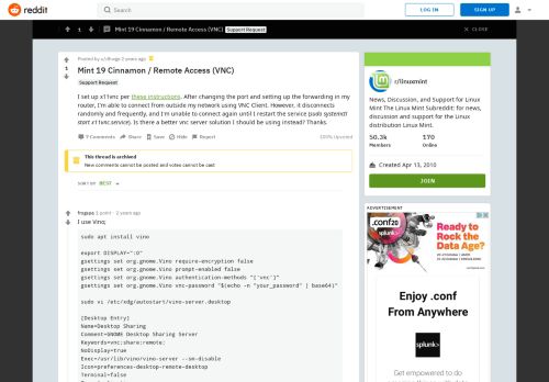 
                            10. Mint 19 Cinnamon / Remote Access (VNC) : linuxmint - Reddit